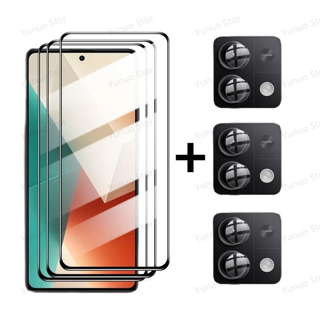 6in1 Tempered Glass For Redmi Note 13 Pro Protective Glass 4G 5G FullCover Screen Protector Camera Lens Film On Redmi Note 13Pro