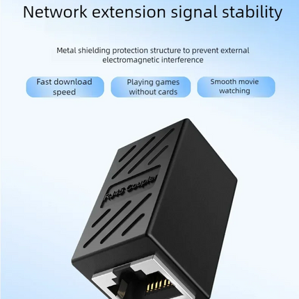 New RJ45 Connector Cat7/6 Ethernet Adapter Gigabit Interface Network Extender Convertor For Extension Cable Female to Female