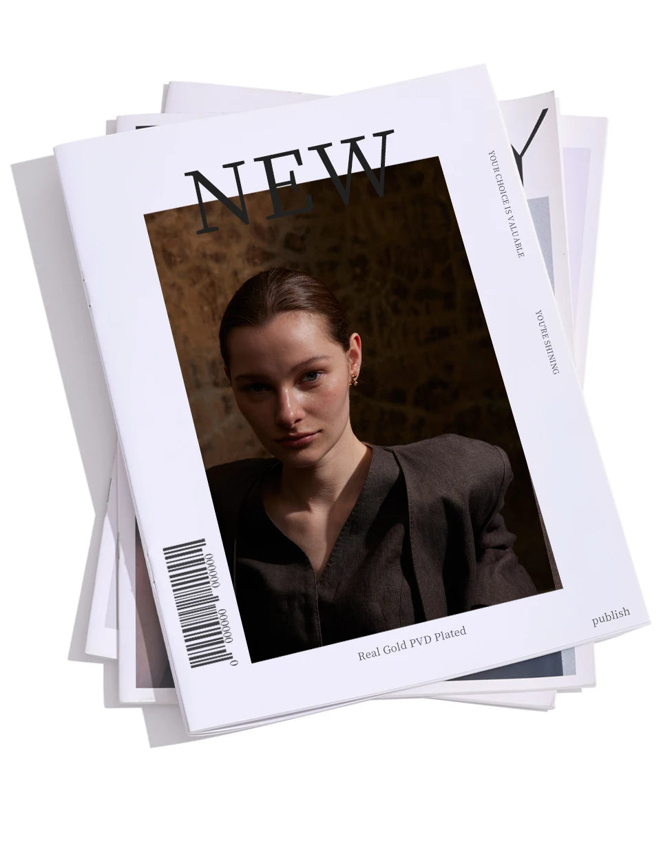 Yhpup 316L Stainless Steel Metal Chic Cherry Golden Stud Earrings Water Resistant Charm Fashion Jewelry 18K PVD Plated Wholesale