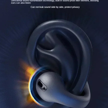 NEW Bluetooth 5.3 Wireless Bone Conduction Headphones T75 Clip Ear Music Noise Canceling Headset HD Call Sports Gaming Earphone