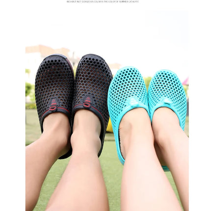 YRZL Men Summer Shoes Sandals Men's Holes Sandals Hollow Breathable Flip Flops Clogs Shoes Fashion Beach Slippers Big Size 45
