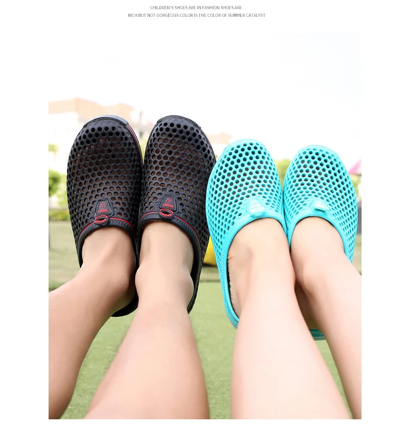YRZL Men Summer Shoes Sandals Men's Holes Sandals Hollow Breathable Flip Flops Clogs Shoes Fashion Beach Slippers Big Size 45