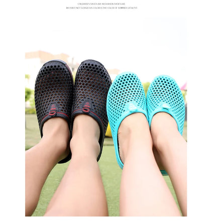 YRZL Men Summer Shoes Sandals Men's Holes Sandals Hollow Breathable Flip Flops Clogs Shoes Fashion Beach Slippers Big Size 45
