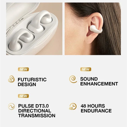 Earring Wireless Earbuds Bluetooth 5.3 Earphone Open Ear Headphones Air Conduction for Sport Running Painless Wearing Headset
