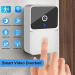 Wireless Smart Video Doorbell, 2.4G WiFi Home Security Camera, 2-way Audio, Night Vision, Battery, Secure Home Monitoring