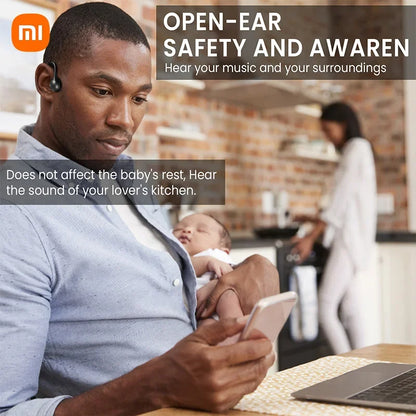 Xiaomi A18 Bone Conduction Earbuds Neckband Wireless Bluetooth 5.3 TWS Over Ear Earphone IP56 Waterproof Sport Headset With Mic