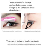 Eyelash Separator Metal Teeth Straight Eyelash Curler Beauty Makeup Stainless Eyelash Brush Comb Mascara Curl Makeup Tool