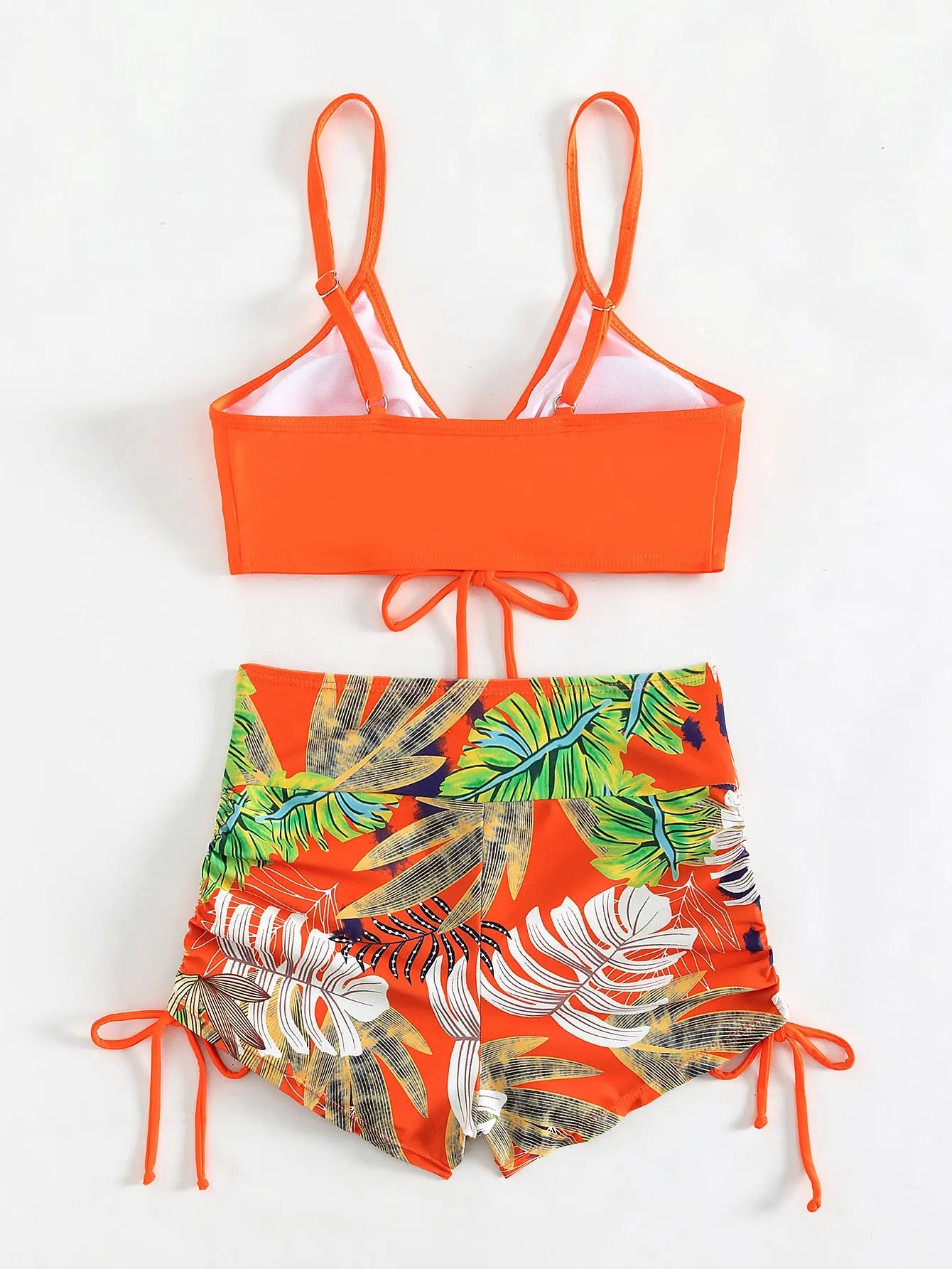 Drawstring Front Shorts Bikinis 2025 High Waist Swimsuit Women Swimwear Female Bathers Bathing Swimming Swim Suit Beachwear