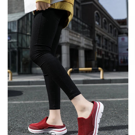 2024 Summer new breathable mesh shoes outdoor non-slip walking shoes comfortable sandals men half slippers casual loafers 35-48