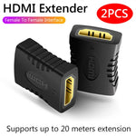 1-2PCS 4K HDMI Extender Female To Female Converter Extension Adapter For Monitor Display Laptop PS4/3 PC TV Hdmi Cable Extension