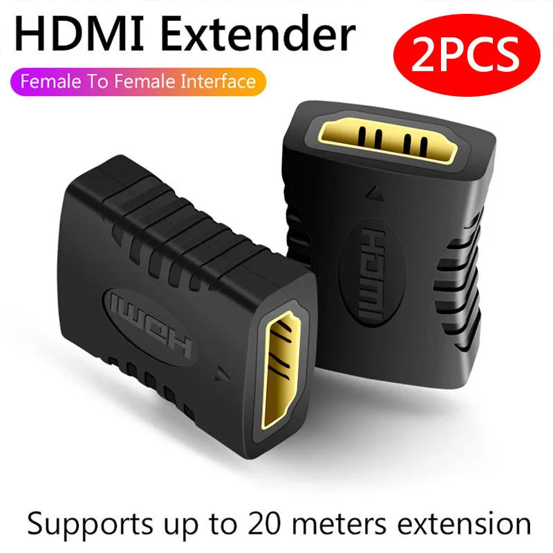 1-2PCS 4K HDMI Extender Female To Female Converter Extension Adapter For Monitor Display Laptop PS4/3 PC TV Hdmi Cable Extension