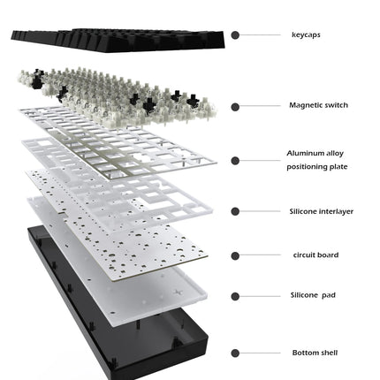 Raven68 Hot Swappable Wired Magnetic Axis Mechanical Keyboard 8K Return Rate Custom Key Range Electronic Sports Gaming Keyboard