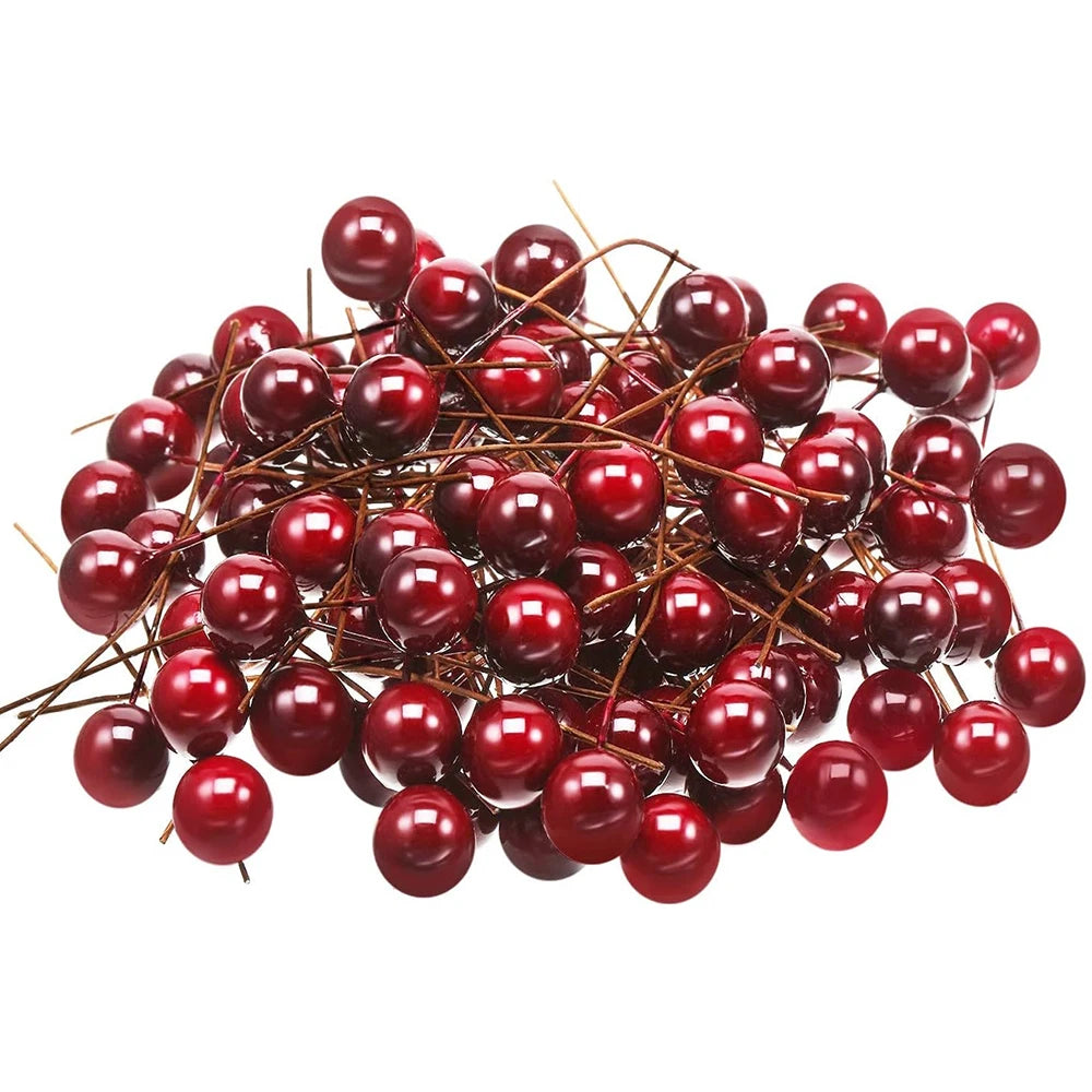 100pcs Simulated Berries Artificial Christmas Decoration Christmas Decoration Christmas Tree Accessories Home Decoration Props
