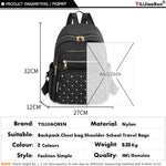 Fashion Bagpack Women High Quality Nylon Backpacks Female Big Travel Back Pack Large School Bags for Teenage Girls Shoulder Bag