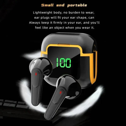 Bluetooth 5.3 Headphones TWS Wireless Earphones with LED Display Stereo Headset Touch Control Earbuds Noise Reduction