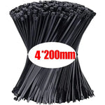 500/100Pcs Wholesale Plastic Nylon Cable Ties Self-locking Cord Straps Adjustable Cables Fastening Loop Home Office Wire Zip Tie