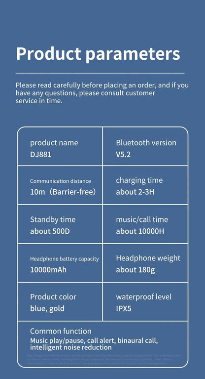 10000Hours Playback Wireless Headphones Neckband Earphone Bluetooth Bass Headset Sports Waterproof Earplugs Can Be As Power Bank