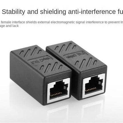 New RJ45 Connector Cat7/6 Ethernet Adapter Gigabit Interface Network Extender Convertor For Extension Cable Female to Female