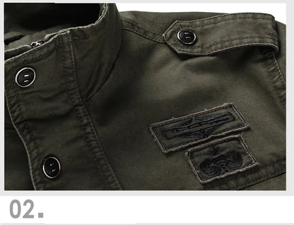 New 2023 Casual Army Military Jacket Men Plus Size M-6XL Jaqueta masculina Air force one Spring & Autumn Cargo Mens Jackets Coat
