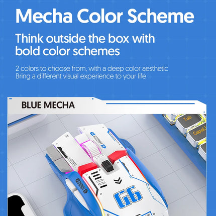 Tri-mode 2.4G USB Bluetooth Wireless Gamimg Mouse 12 keys RGB Game Wired Meche Mice for Windows IOS Home Office Laptop PC Gamer