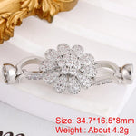 Juya Handmade 18K Gold Silver Plated Fastener Bail Connector Clasps Accessories For Needlework Pearls Beads Jewelry Making