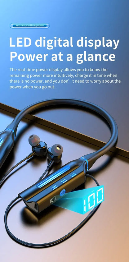 10000Hours Playback Wireless Headphones Neckband Earphone Bluetooth Bass Headset Sports Waterproof Earplugs Can Be As Power Bank