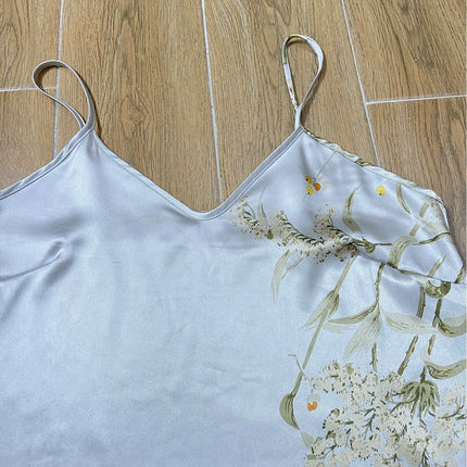 Elegant Floral Print Cami Tops   Ruffle Hem Shorts Pajama Set  Women's Sleepwear   Loungewear