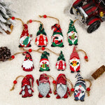 Christmas Gnomes Wooden Pendants Merry Christmas Decorations For Home 2024 Xmas Tree Christmas Ornaments Navidad New Year Gift