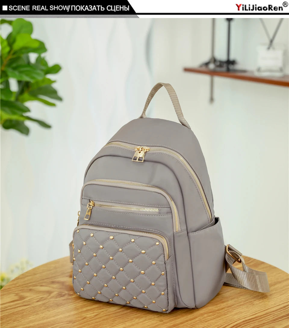 Fashion Bagpack Women High Quality Nylon Backpacks Female Big Travel Back Pack Large School Bags for Teenage Girls Shoulder Bag