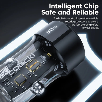 Toocki 50W Car Charger USB C Quick Charge QC PD 3.0 Type C Fast Charging for iPhone 14 Pro Max Xiaomi POCO Samsung Car Charger