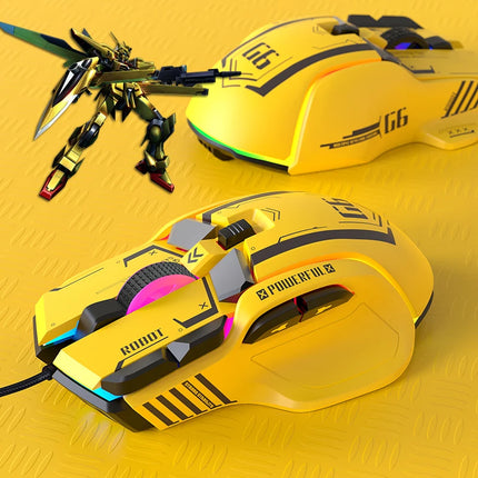 G6 Gaming Mouse Wired 128000DPI ChipA826 RGB Macro-programmable Ergonomic design superior for Gaming and Work
