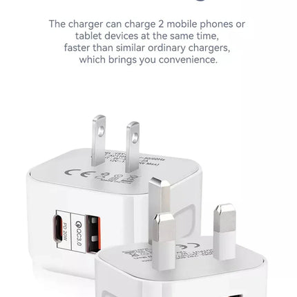 EU US UK 20W Dual Ports Type c USB C PD Wall Charger Fast Quick Charging Power Adapters For IPhone 11 12 13 14 15 Samsung htc lg