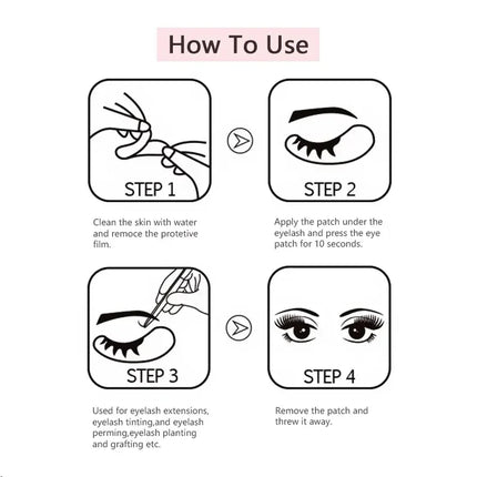 50 Pieces Of Hydrogel Eyelash Patch Grafting Eyelashes Isolating Pad Eyelash Patch Beauty  Moisturizing Eye Mask for Long-lastin