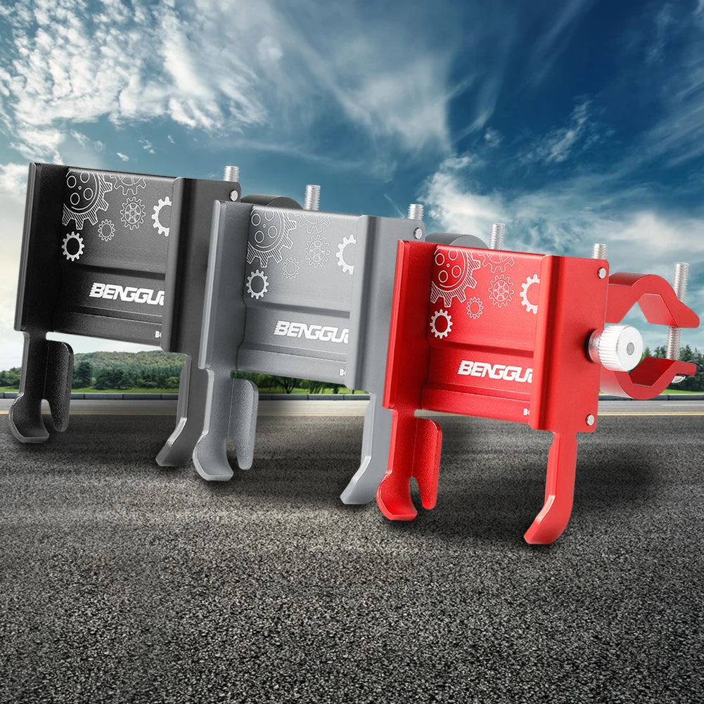 Handlebar Mobilephone Support Aluminium Alloy Bike Phone Support Bracket 360 Degree Rotation Shockproof Cycling Accessories