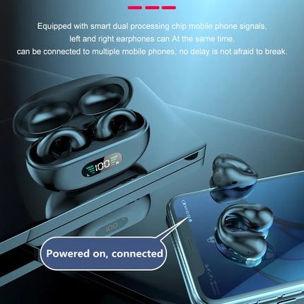 NEW TWS for Ambie Sound Earcuffs Ear Bone Conduction Earring Wireless Bluetooth Earphones Sport Headphones Earbuds For Phones