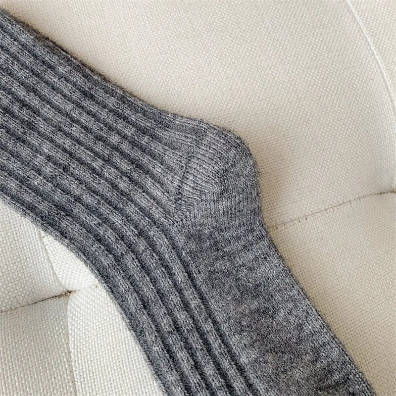 2024 New Winter  Cashmere Wool Women Socks  Casual japanese fashion Solid Color Thicker Long Sock Girls Thermal Warm Crew Sock