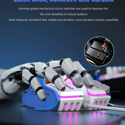 G6 Gaming Mouse Wired 128000DPI ChipA826 RGB Macro-programmable Ergonomic design superior for Gaming and Work