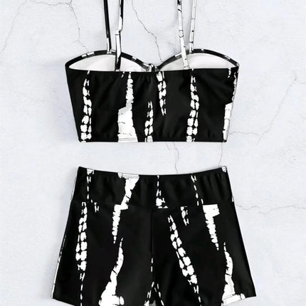 Drawstring Front Shorts Bikinis 2025 High Waist Swimsuit Women Swimwear Female Bathers Bathing Swimming Swim Suit Beachwear