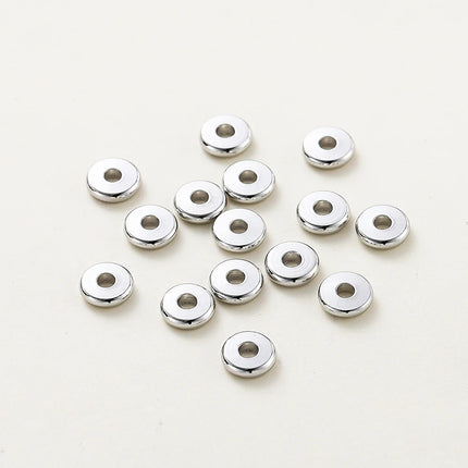 14K/18K Gold Plated 10-30Pcs 3/4/5/6/8mm Spacer Beads for DIY Necklace Bracelet Jewelry Making Supplies Accessories Wholesale