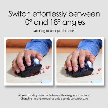 Lefon F33/F26C/F35B Trackball Mouse Bluetooth Ergonomic Mouse 2.4G Wireless Rechargeable Rollerball Mice for PC Office Drawing