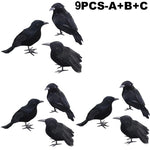 Simulation Black Crow Halloween Black Crow Props Simulation Fake Bird Ghost Festival Halloween Decoration Scary Toys