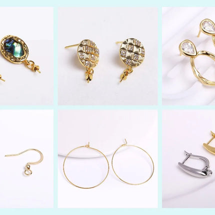 18K Gold Plated Separators For Bead,Spacers Beads For Jewelry Making,Brass Metal Round Beads,DIY Bracelets/Necklace Accessories