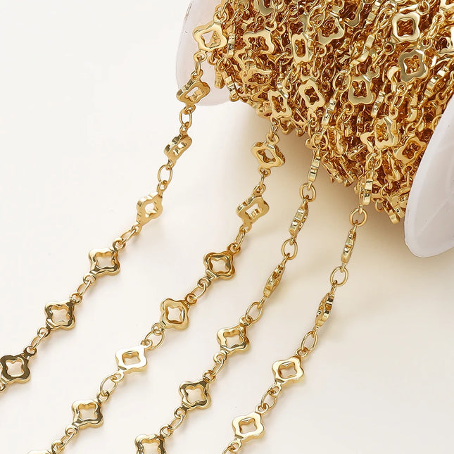 1Meter/Pack 5.5MM 14/18K Gold Plated Brass Rhombus Chain For Jewelry Making Necklace Bracelets Chain Jewelry Making Supplies