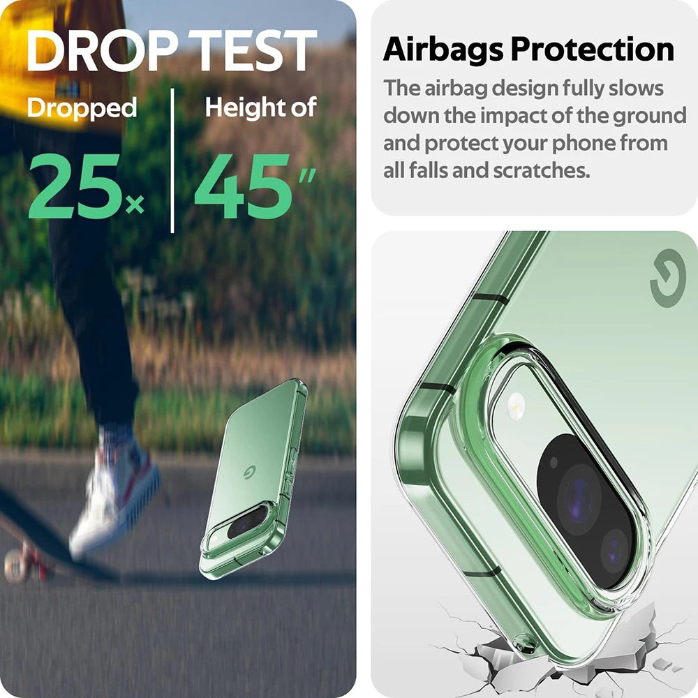 Silicone Soft Ultra Thin Case For Google Pixel 9 8A 8 7 7A 6A 6 Pro XL Clear Shell Transparent Back Cover For Google 8 A 9 XL