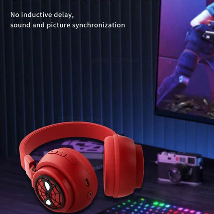 Disney Headphones Foldable HIFI Sound Bluetooth Headsets Spider-Man Series Wireless Earphones Bluetooth for Kids Anime Cartoon