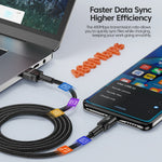 Toocki USB Type C Cable 100W Fast Charging 6A Type C Cable for Xiaomi Huawei P30 P40 Samsung POCO Realme Oneplus Data Wire