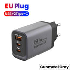 USB Type C 150W Charger USB QC3.0 Fast Charging Mobile Phone Charger Travel Adapter For iPhone 17 Samsung Xiaomi EU/UK/US Plug