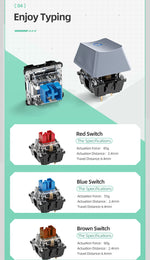 Machenike K500 Mechanical Keyboard Gaming Keyboard Wired Keyboard Hot Swappable 94 Keys RGB Light Mac Windows