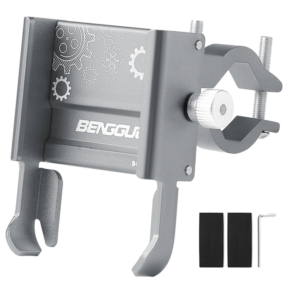 Handlebar Mobilephone Support Aluminium Alloy Bike Phone Support Bracket 360 Degree Rotation Shockproof Cycling Accessories