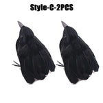 Simulation Black Crow Halloween Black Crow Props Simulation Fake Bird Ghost Festival Halloween Decoration Scary Toys